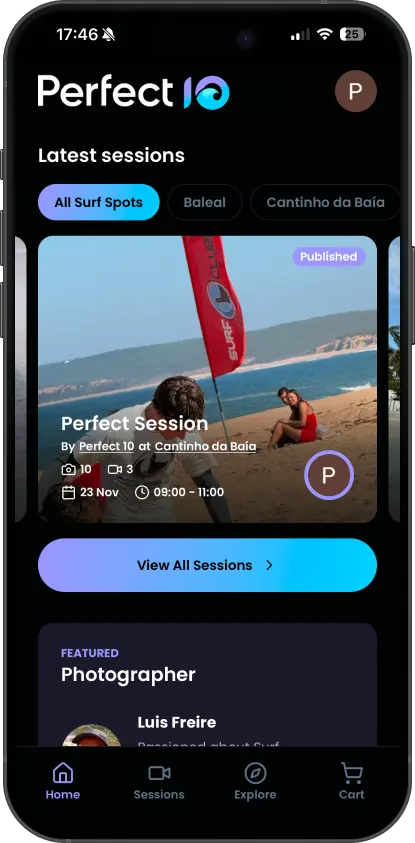 Perfect 10 App Interface